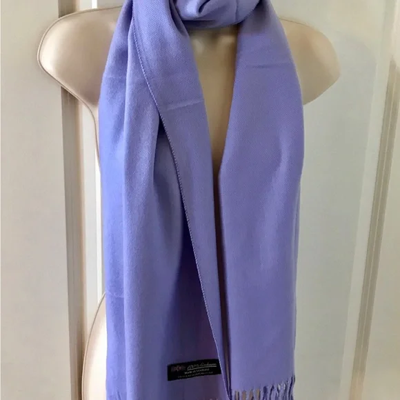 100% Cashmere Lavender Scarf, super soft - Picture 2 of 5